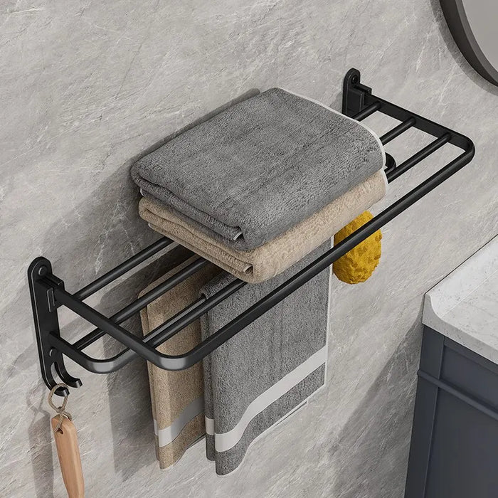 Obsidian Oasis Wall Towel Rack