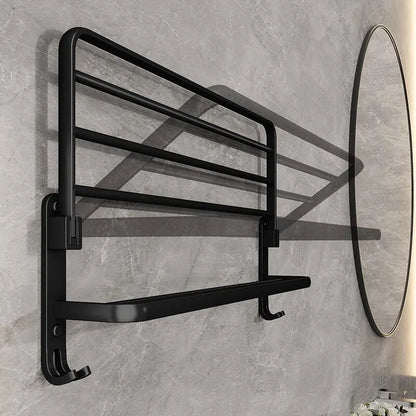 Obsidian Oasis Wall Towel Rack