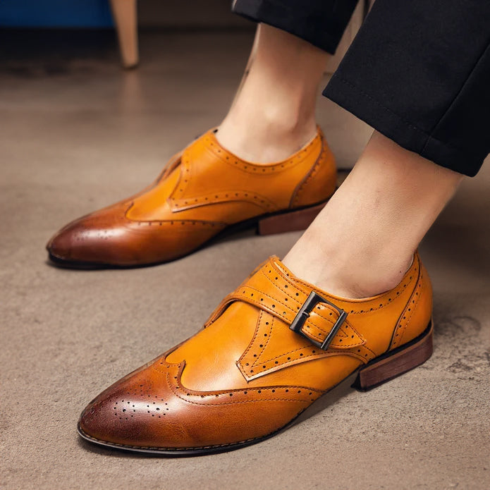 Dalton Windsor Monk Strap Leather Loafers